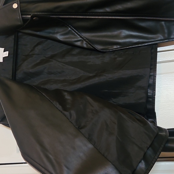 Nine West Size XL Black Faux Leather Jacket - Picture 7 of 10